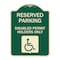 Signmission Reserved Parking Disabled Permit Holders Heavy-Gauge Aluminum Sign, 24" x 18", G-1824-23152 A-DES-G-1824-23152 - alternate 1